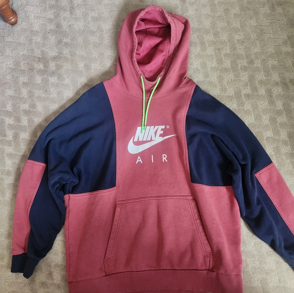 Nike AIR Hoodie Rust And Navy In Mens XL